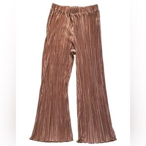 SHEIN || Elastic waist Textured pants brown L